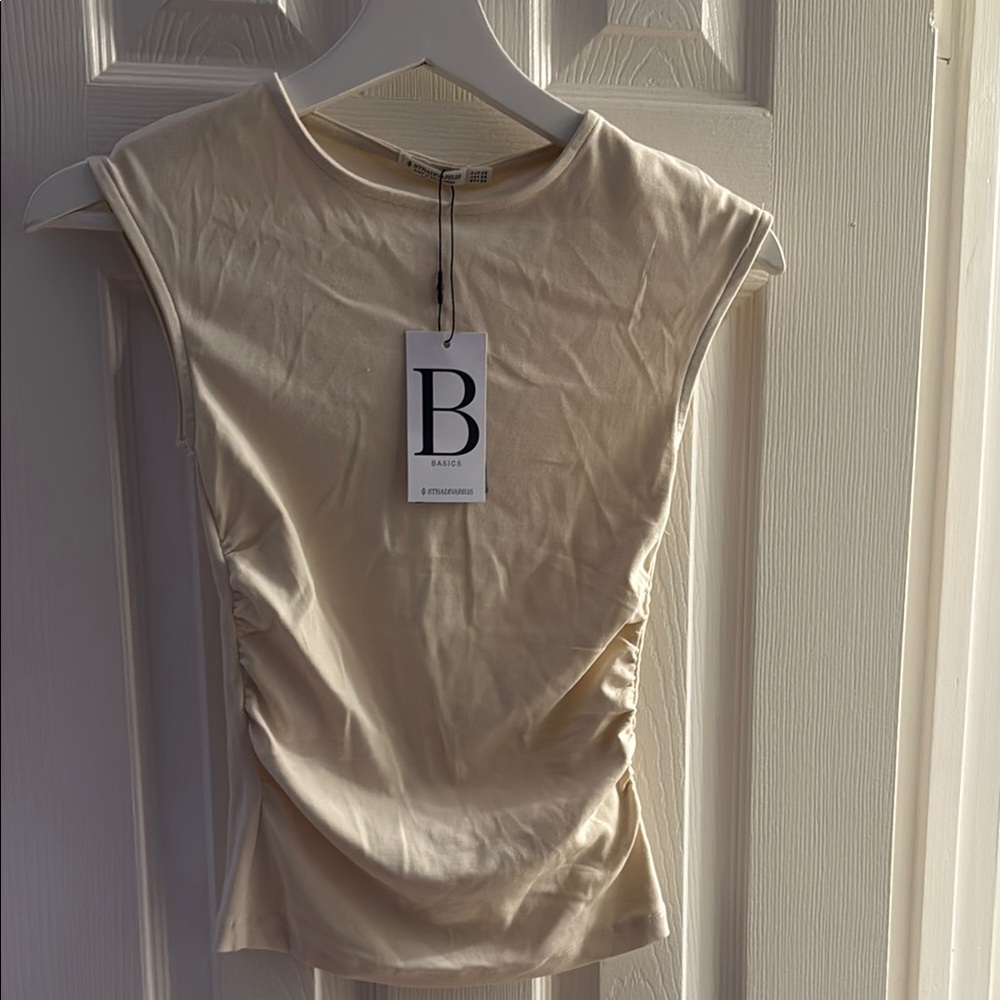 Asics Cream Sleeveless Top